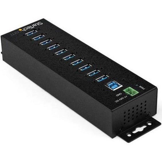 Startech.Com 10-Port Usb 3.0 Hub With Power Adapter - Metal Industrial Usb-A Hub With Esd & 350W
