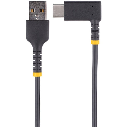 Startech.Com 12In (30Cm) Usb A To C Charging Cable Right Angle, Heavy Duty Fast Charge Usb-C Cable, Durable And Rugged Aramid Fiber, 3A