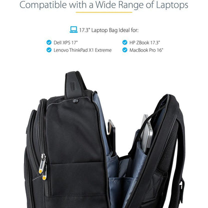 Startech.Com 17.3" Laptop Backpack With Removable Accessory Organizer Case - Professional It Tech
