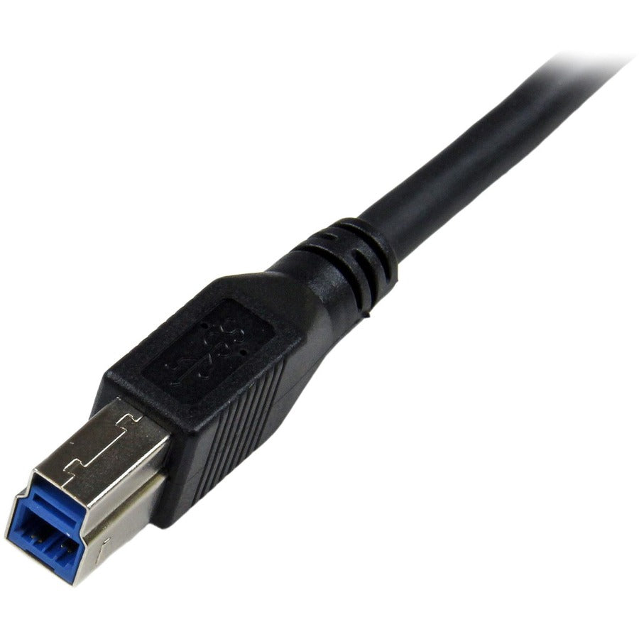 Startech.Com 1M Black Superspeed Usb 3.0 Cable - Right Angle A To B - M/M