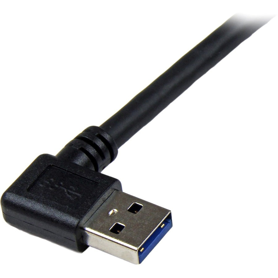 Startech.Com 1M Black Superspeed Usb 3.0 Cable - Right Angle A To B - M/M