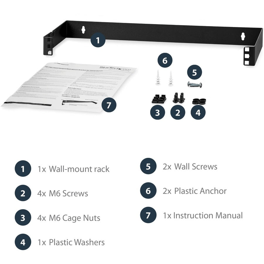 Startech.Com 1U 19In Hinged Wall Mounting Bracket For Patch Panels