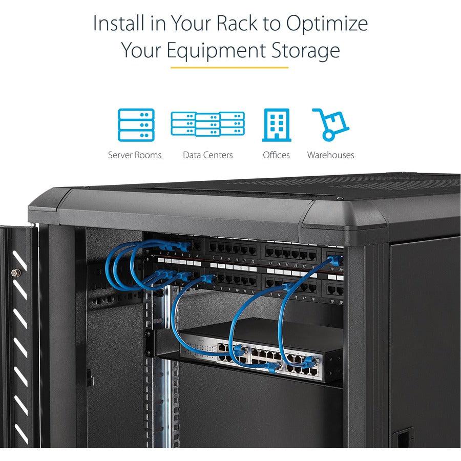 Startech.Com 1U Server Rack Shelf - Universal Rack Mount Cantilever Shelf For 19" Network Cabshelf116