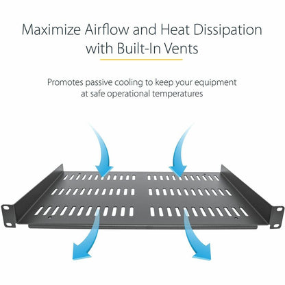 Startech.Com 1U Server Rack Shelf - Universal Rack Mount Cantilever Shelf For 19" Network Shelf-1U-12-Fixed-S