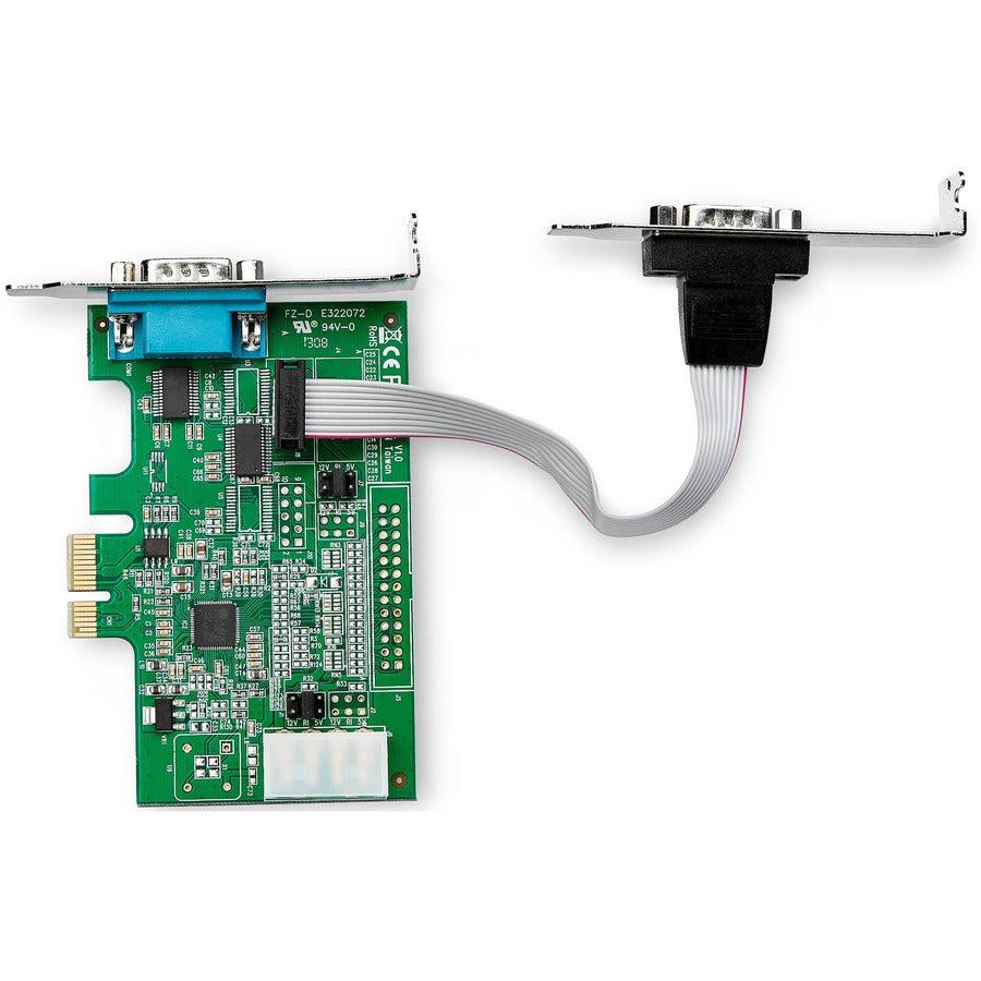 Startech.Com 2-Port Pci Express Rs232 Serial Adapter Card - Pcie Rs232 Serial Host Controller Card -