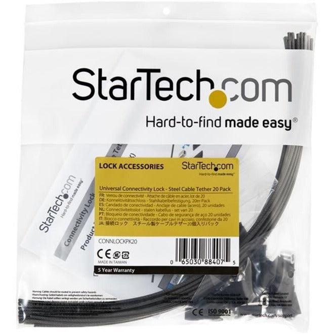 Startech.Com 20-Pack Security Cable Tethers For Adapters & Dongles - Universal Cable Adapter