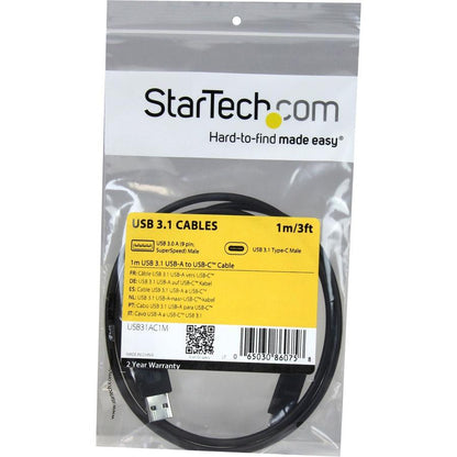 Startech.Com 3 Ft. (1 M) Usb To Usb-C Cable - M/M