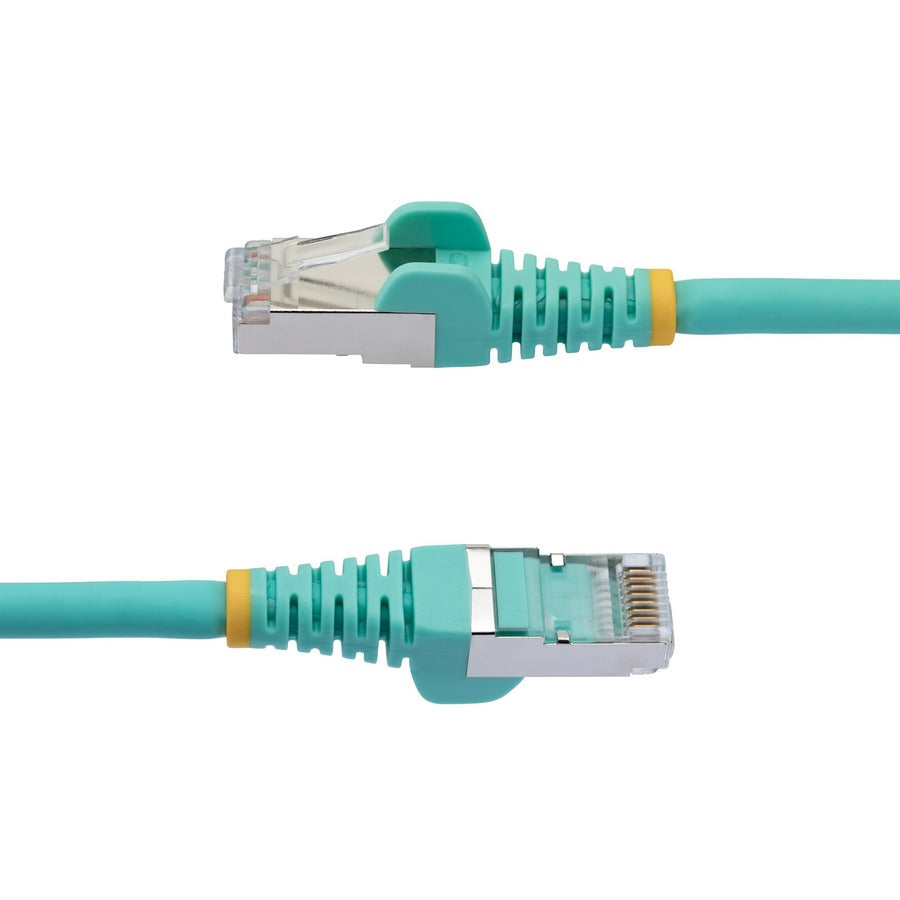 Startech.Com 30Ft Cat6A Ethernet Cable, Aqua Low Smoke Zero Halogen (Lszh) 10 Gbe 100W Poe S/Ftp Snagless Rj-45 Network Patch Cord