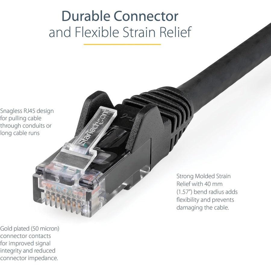 Startech.Com 35Ft (10.7M) Cat6 Ethernet Cable - Lszh (Low Smoke Zero Halogen) - 10 Gigabit 650Mhz N6Lpatch35Bk