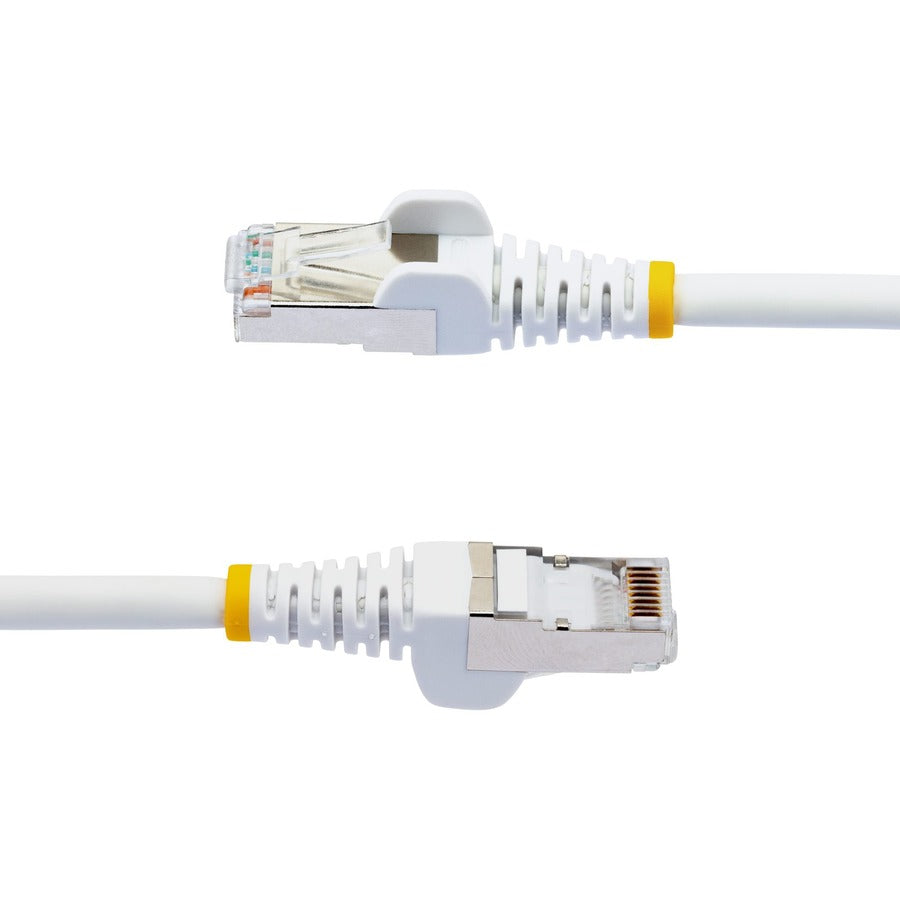 Startech.Com 35Ft Cat6A Ethernet Cable, White Low Smoke Zero Halogen (Lszh) 10 Gbe 100W Poe S/Ftp Snagless Rj-45 Network Patch Cord