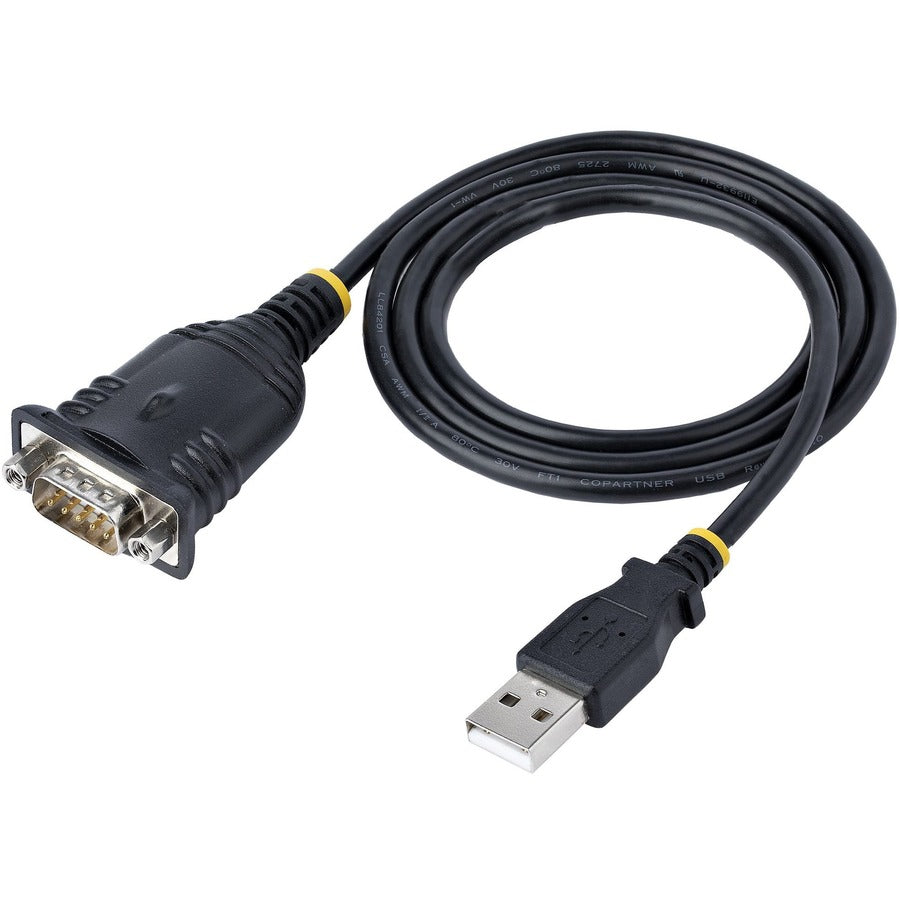 Startech.Com 3Ft (1M) Usb To Serial Cable, Db9 Male Rs232 To Usb Converter, Usb To Serial Adapter, Com Port Adapter With Prolific Ic