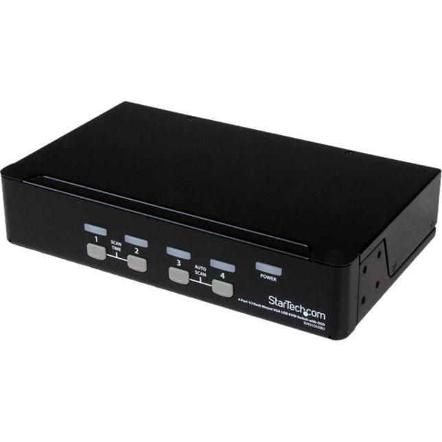 Startech.Com 4 Port 1U Rackmount Usb Kvm Switch With Osd