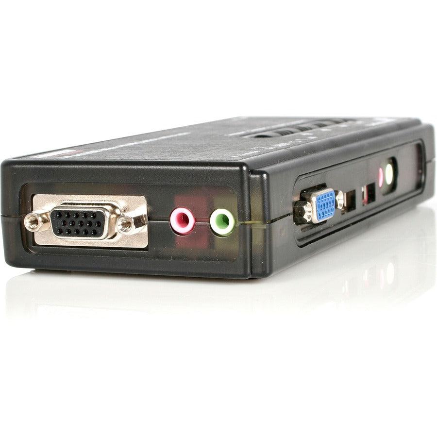 Startech.Com 4 Port Black Usb Kvm Switch Kit With Cables And Audio