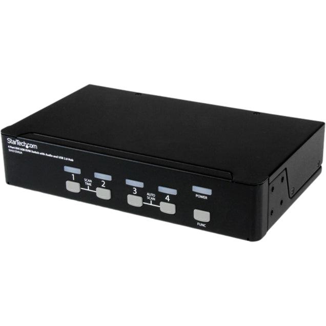 Startech.Com 4 Port Dvi Usb Kvm Switch With Audio And Usb 2.0 Hub