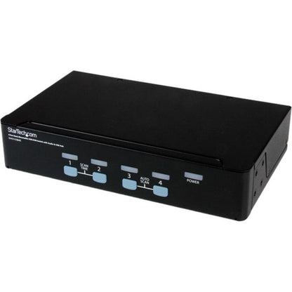 Startech.Com 4 Port Rack Mountable Usb Kvm Switch With Audio & Usb 2.0 Hub