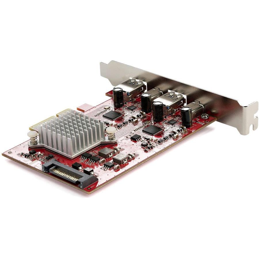 Startech.Com 4-Port Usb Pcie Card - 10Gbps Usb Pci Express Expansion Card W/ 2 Controllers - 2X