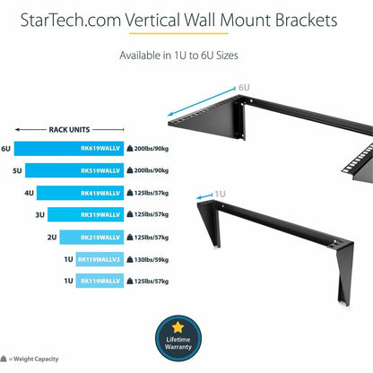 Startech.Com 4U 19In Steel Vertical Wall Mount Equipment Rack Bracket