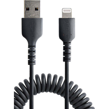 Startech.Com 50Cm (20In) Usb To Lightning Cable, Mfi Certified, Coiled Iphone Charger Cable,