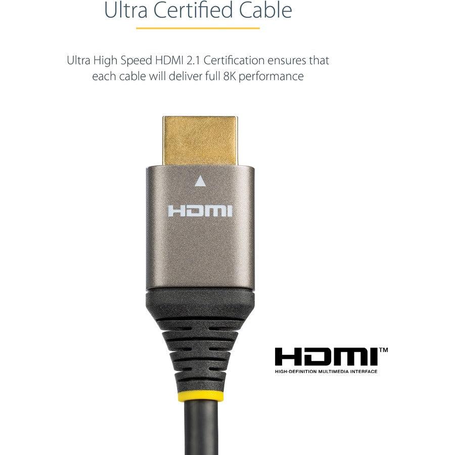 Startech.Com 6Ft (2M) Hdmi 2.1 Cable 8K - Certified Ultra High Speed Hdmi Cable 48Gbps - 8K