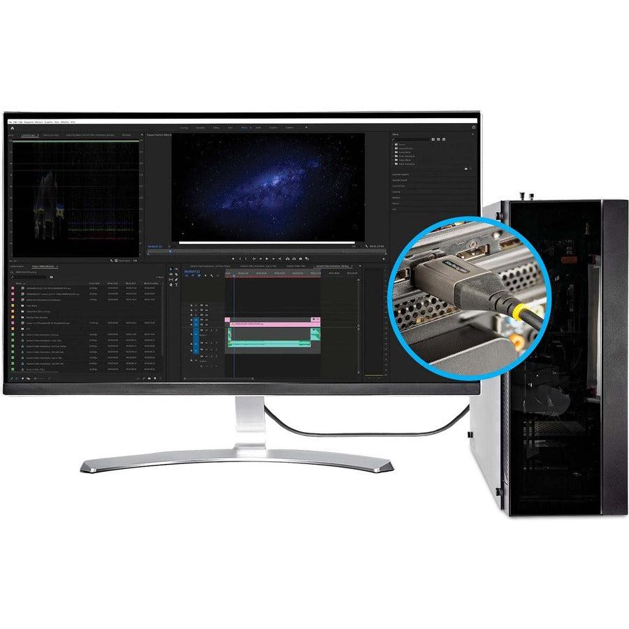 Startech.Com 6Ft (2M) Vesa Certified Displayport 1.4 Cable - 8K 60Hz Hdr10 - Ultra Hd 4K 120Hz Video