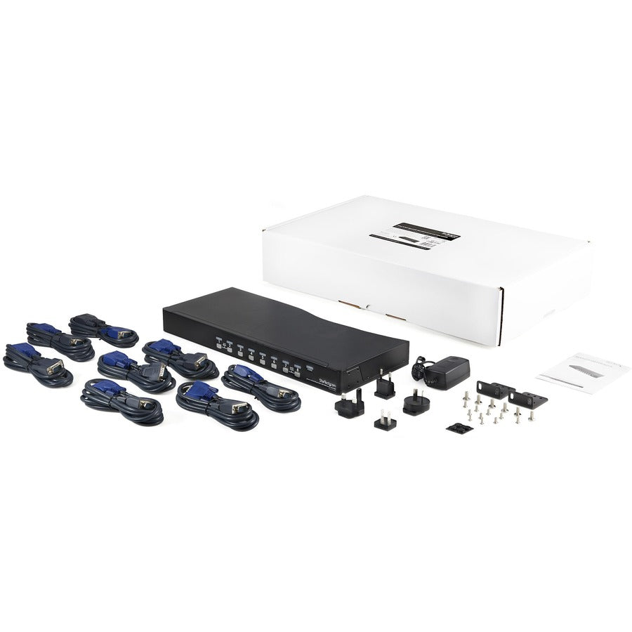 Startech.Com 8 Port 1U Rackmount Usb Kvm Switch Kit With Osd And Cables