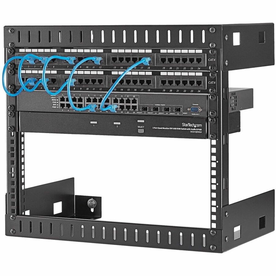 Startech.Com 8U 19" Wall Mount Network Rack - 12" Deep 2 Post Open Frame Server Room Rack For