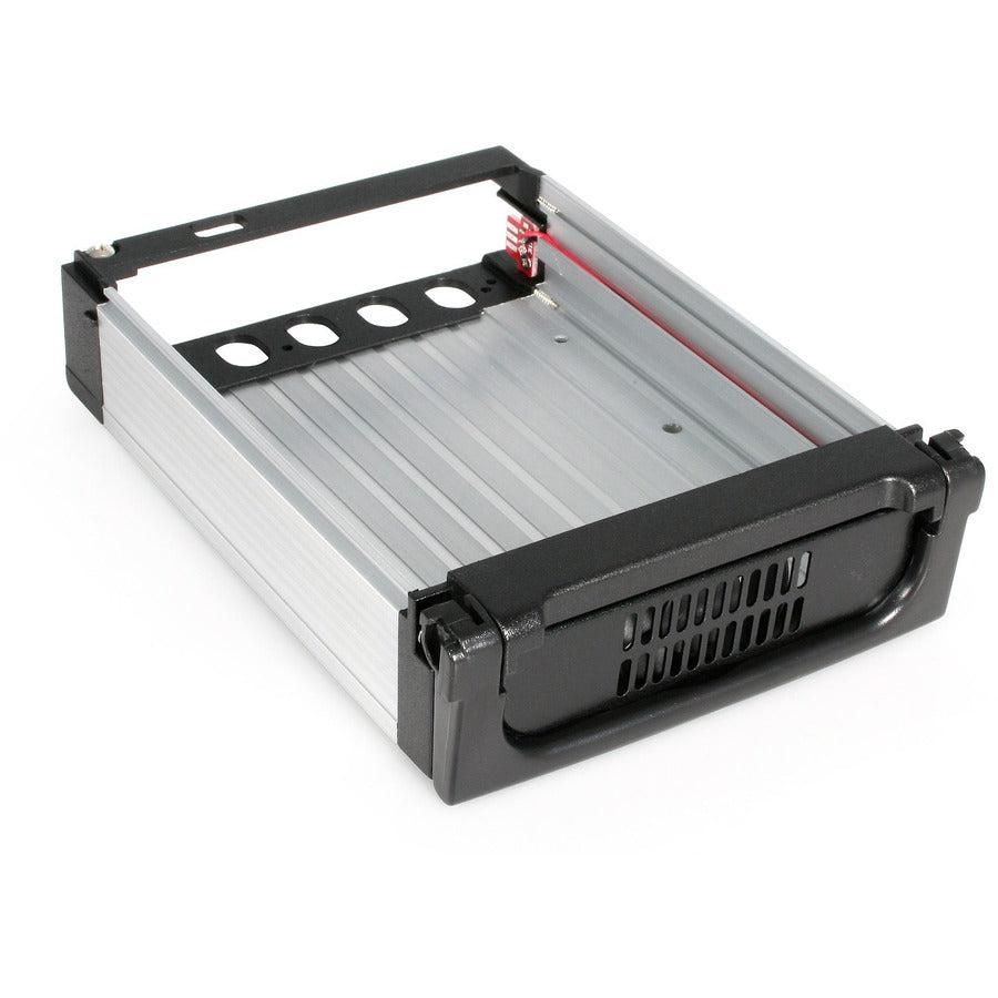 Startech.Com Black Aluminum 5.25In Rugged Sata Hard Drive Mobile Rack Drawer