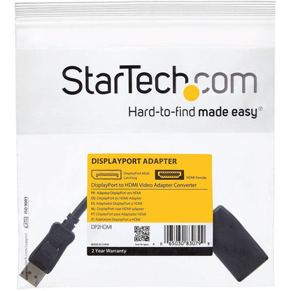 Startech.Com Displayport To Hdmi Adapter - Dp To Hdmi Adapter/Video Converter - 1080P - Vesa