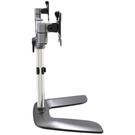 Startech.Com Dual Monitor Stand - Ergonomic Desktop Monitor Stand For Up To 32" Vesa Displays - Free-Standing Articulating Universal Computer Monitor Mount - Adjustable Height - Silver