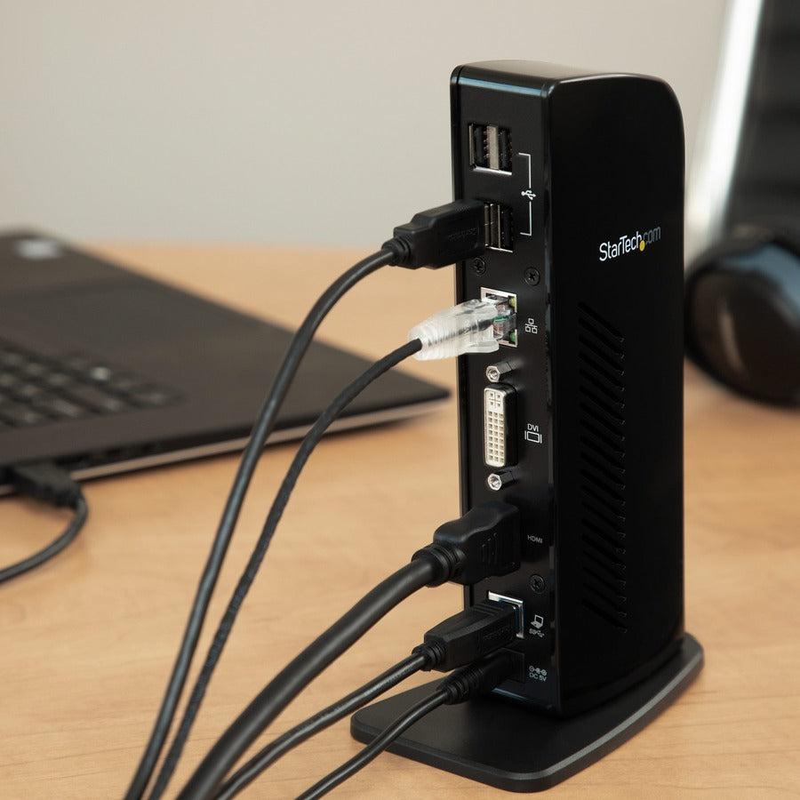 Startech.Com Dual Monitor Usb 3.0 Docking Station With Hdmi - Dvi - 6 X Usb Ports