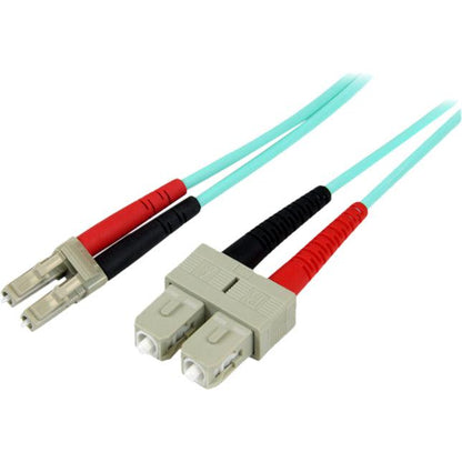 Startech.Com Fiber Optic Cable - 10 Gb Aqua - Multimode Duplex 50/125 - Lszh - Lc/Sc - 2 M