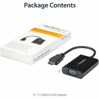 Startech.Com Hdmi To Vga Video Adapter Converter With Audio For Desktop Pc / Laptop / Ultrabook - 1920X1080