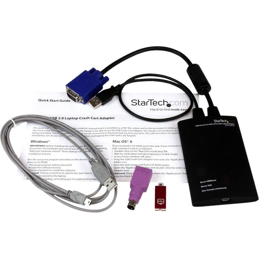 Startech.Com Kvm Console To Usb 2.0 Portable Laptop Crash Cart Adapter