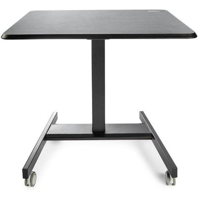 Startech.Com Mobile Standing Desk - Portable Sit-Stand Ergonomic Height Adjustable Cart On Wheels - Rolling Computer/Laptop Workstation