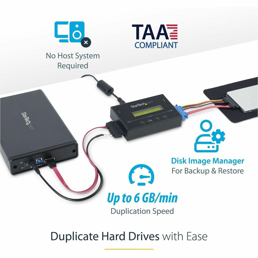 Startech.Com Standalone 2.5 / 3.5 Sata Hard Drive Duplicator W/ Multi Hdd / Ssd Image Backup Library