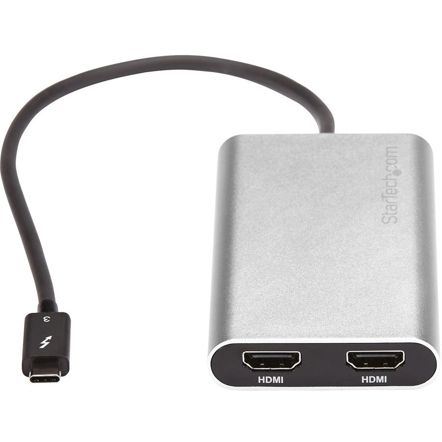 Startech.Com Thunderbolt 3 To Dual Hdmi 2.0 Adapter - 4K 60Hz - Thunderbolt 3 Certified - Dual