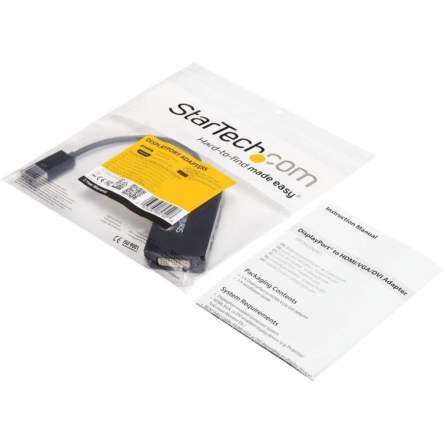 Startech.Com Travel A/V Adapter: 3-In-1 Displayport To Vga Dvi Or Hdmi Converter