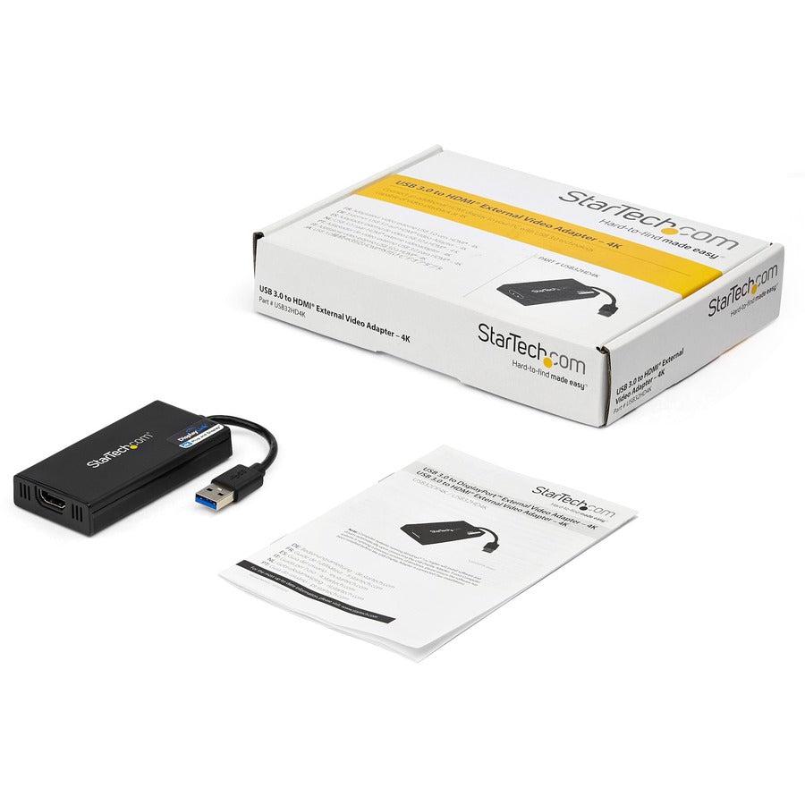 Startech.Com Usb 3.0 To Hdmi Adapter - 4K 30Hz Ultra Hd - Displaylink Certified - Usb Type-A To Hdmi