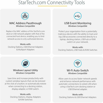 Startech.Com Usb-C Triple Monitor Docking Station, Hdmi/Displayport, 5-Port Usb 3.2 Gen 2 Hub, Gbe, 100W Usb Pd, Universal Docking Station