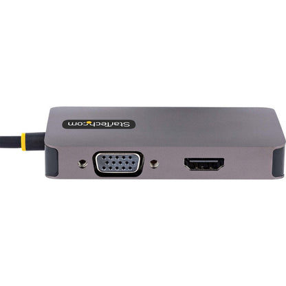Startech.Com Usb C Video Adapter, Usb C To Hdmi Dvi Vga Adapter, 4K 60Hz, Aluminum, Video Display Adapter, Usb Type C Travel Adapter