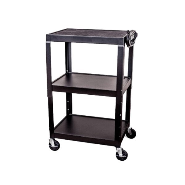 Steel Adjustable Height AV Cart