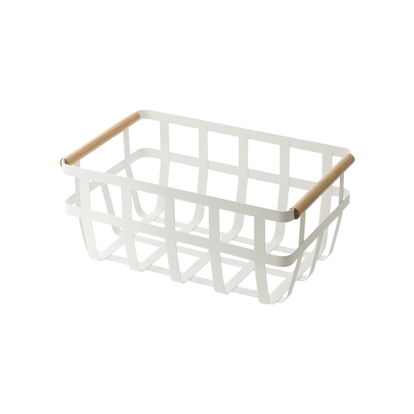 Storage Basket - Two Sizes - Steel + Wood