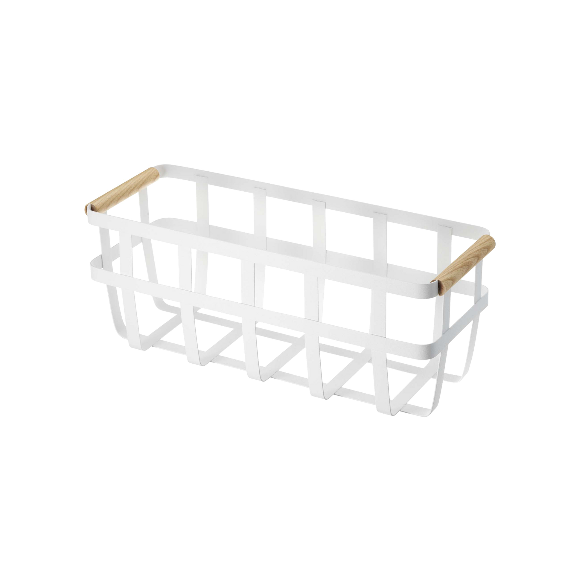 Storage Basket - Two Sizes - Steel + Wood