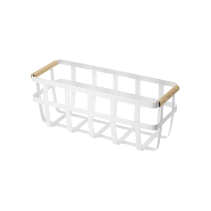 Storage Basket - Two Sizes - Steel + Wood