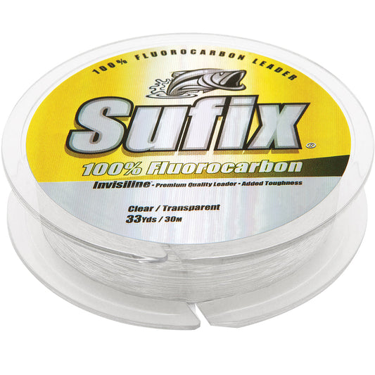 Sufix 100% Fluorocarbon Invisiline&trade; Leader - 100lb - 33yds