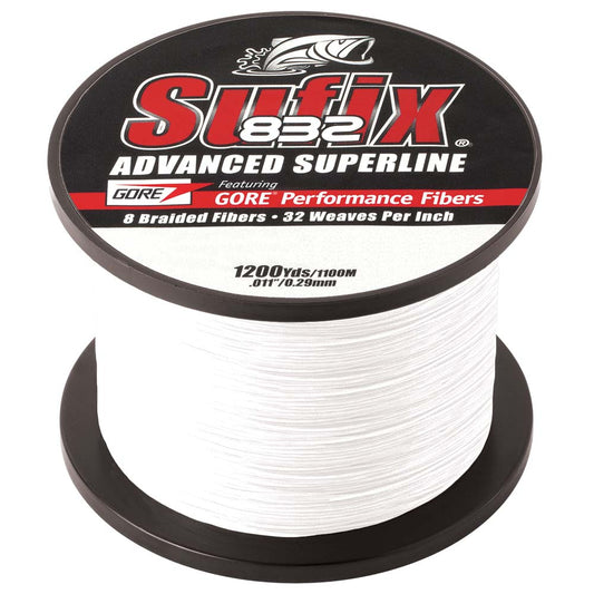 Sufix 832&reg; Advanced Superline&reg; Braid - 30lb - Ghost - 1200 yds