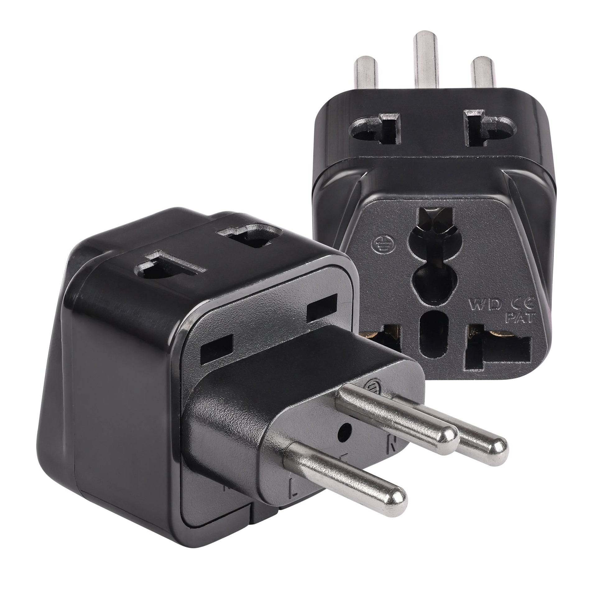 Switzerland, Rwanda Travel Adapter - 2 in 1 - Type J - Compact Design (DB-11A)