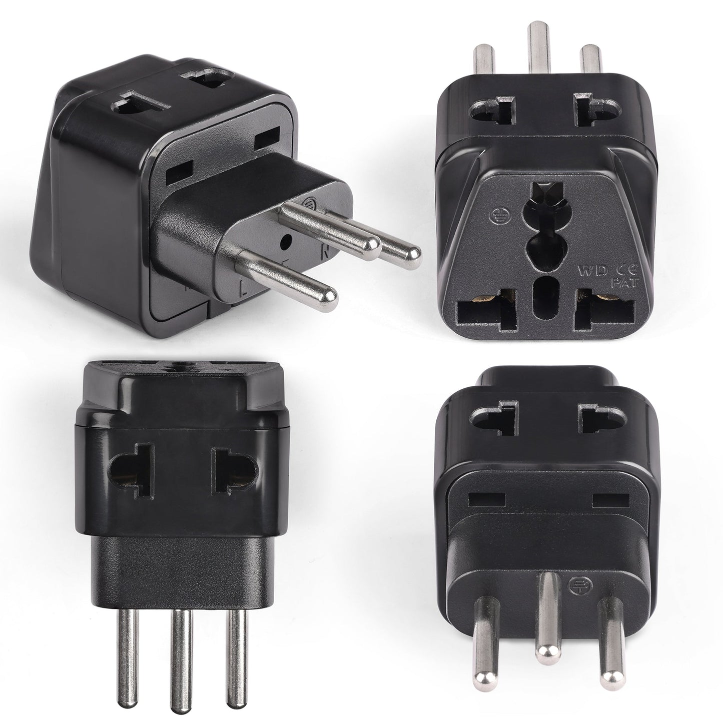 Switzerland, Rwanda Travel Adapter - 2 in 1 - Type J - Compact Design (DB-11A)