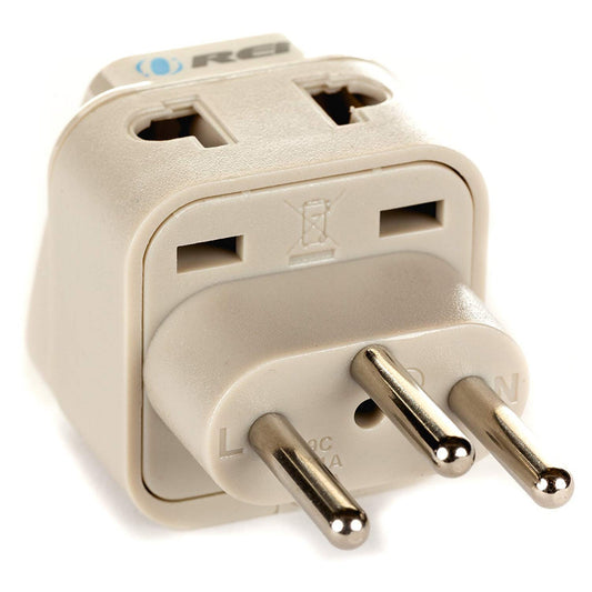 Switzerland, Rwanda Travel Adapter - 2 in 1 - Type J - Compact Design (DB-11A)