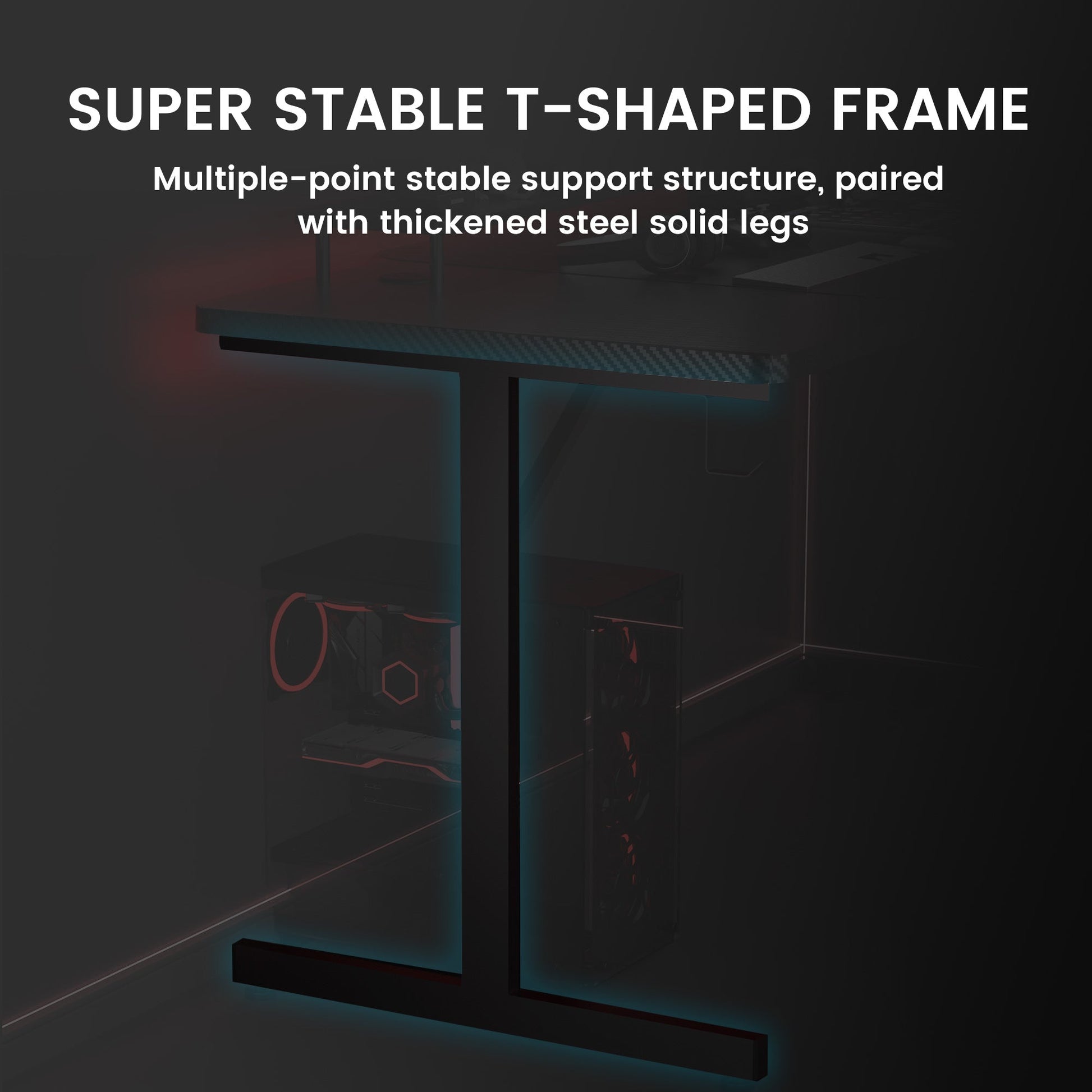 T-Shaped Series RGB Gaming Desk GTP200